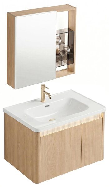 Rea Sada Koupelnového Nábytku S Umyvadlem De07-70 Oak 70cm