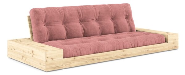 Růžová manšestrová rozkládací pohovka 244 cm Base – Karup Design