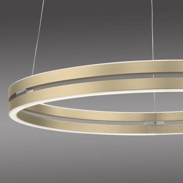 Paul Neuhaus Závěsné LED svítidlo PURE E-Loop, 53W, ø 70,1 cm, 2700-5000K, elektricky nastavitelná výška Barva: Mystická šedá
