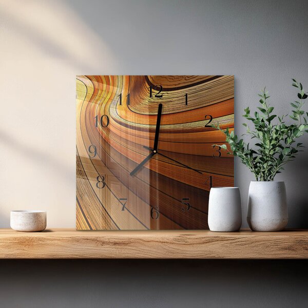 Skleněné hodiny na stěnu Abstrakce zskc-30x30-00175908