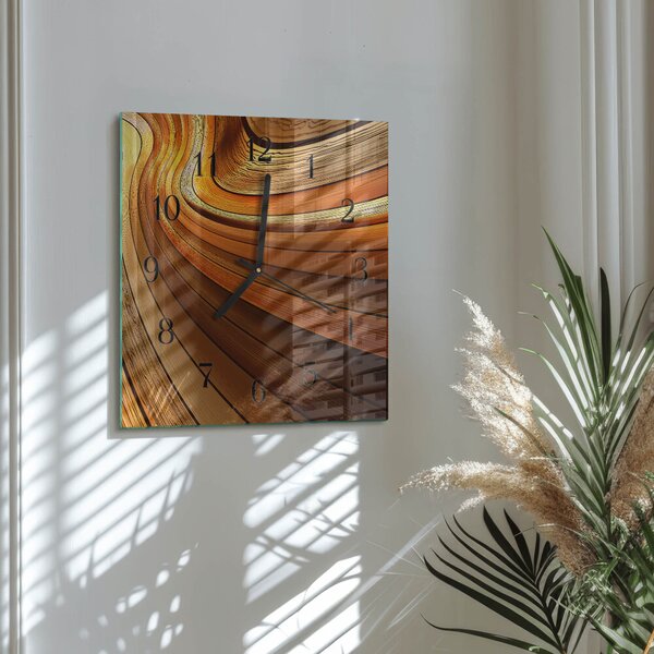 Skleněné hodiny na stěnu Abstrakce zskc-30x30-00175908