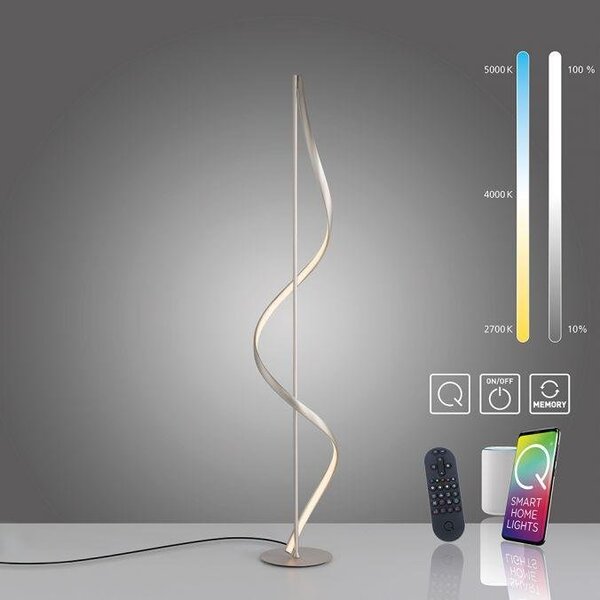 Paul Neuhaus Stojací LED lampa Q-SWING 27,5W, v. 141 cm, ZigBee 2700-5000K Barva: Antracit