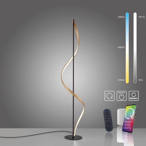 Paul Neuhaus Stojací LED lampa Q-SWING 27,5W, v. 141 cm, ZigBee 2700-5000K Barva: Antracit