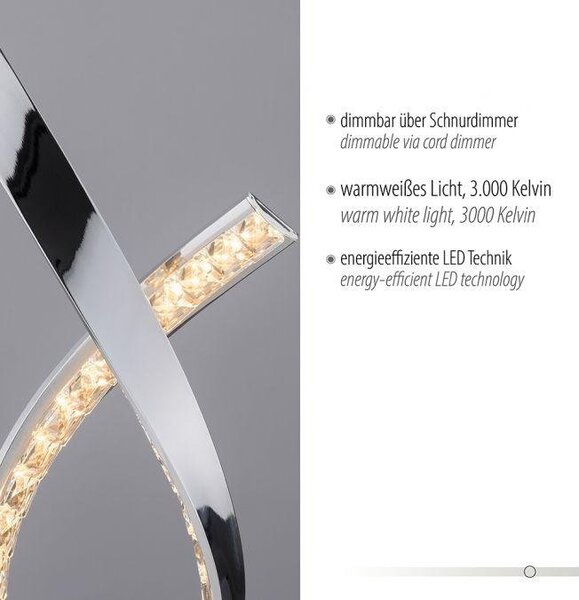 Paul Neuhaus Stolní LED lampa BRILLA 13,5W, v. 38,5 cm, 3000K stmívatelná