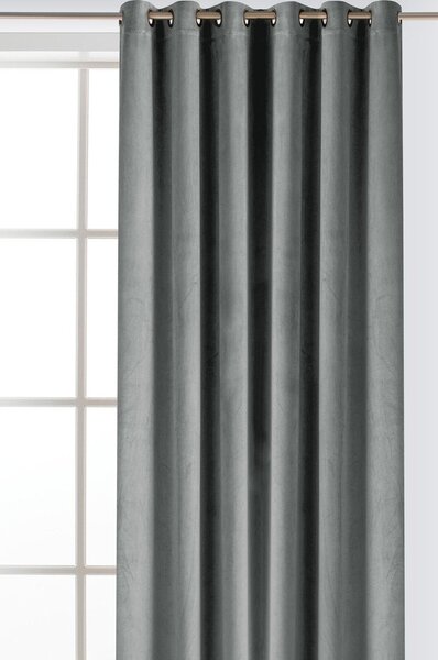 Šedý sametový dimout závěs 200x250 cm Velto – Filumi
