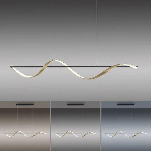 Paul Neuhaus Závěsné LED svítidlo Q-SWING, 28W, d. 121 cm, CCT 2700-5000K Barva: Antracit