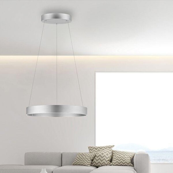 Paul Neuhaus Závěsné LED svítidlo PURE E-Clipse, 53W, ø 70 cm, 2700-5000K, elektricky nastavitelná výška Barva: Mystická šedá