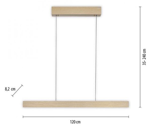 Paul Neuhaus Závěsné LED svítidlo PURE-E-MOTION, 45W, d. 120 cm, 2700-5000K, elektricky nastavitelná výška Barva: Platina