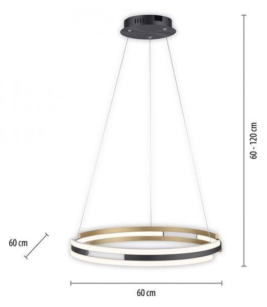Paul Neuhaus Závěsné LED svítidlo Q-BELUGA, 62W, ø 60 cm, ZigBee, CCT 2700-5000K