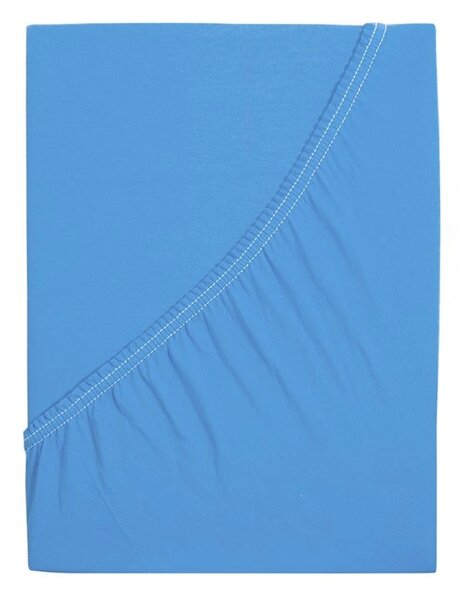 Jersey prostěradlo z mako bavlny LUXORA 90x200 cm světle modré