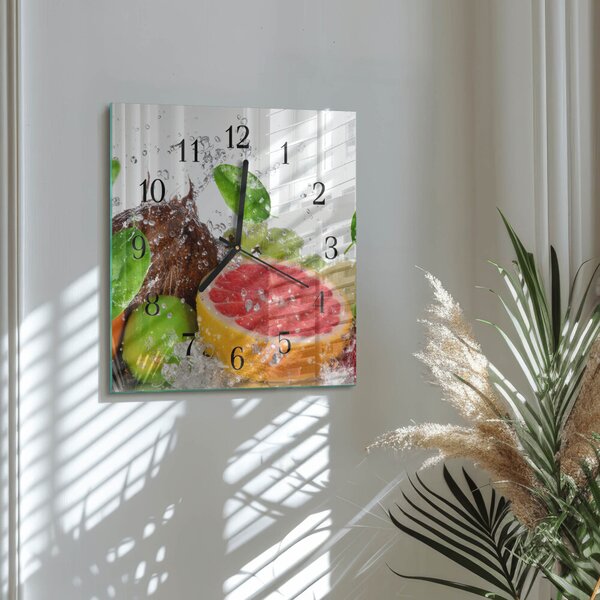 Skleněné hodiny na stěnu Ovoce zskc-30x30-00175916