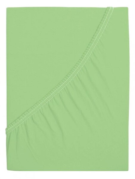 Jersey prostěradlo z mako bavlny LUXORA 180x200 cm světle zelené