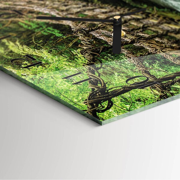 Skleněné hodiny na stěnu Lanový most zskc-30x30-00176019