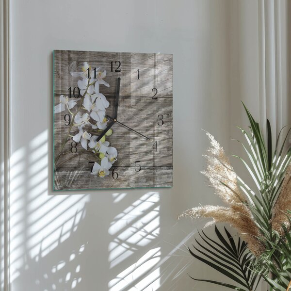 Skleněné hodiny na stěnu Desky zskc-30x30-00176048