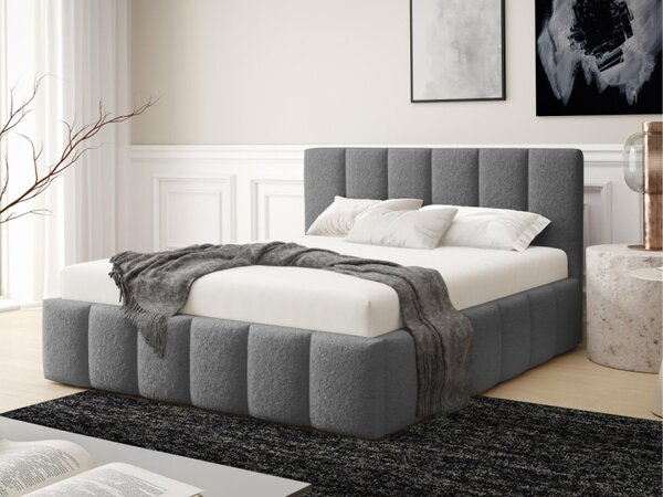Čalouněná postel s úložným prostorem Taesa Boucle, Rozměr postele: 140 x 200 cm, Barva:: Lambi 04 5903211520808