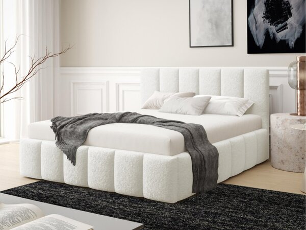Čalouněná postel s úložným prostorem Taesa Boucle, Rozměr postele: 140 x 200 cm, Barva:: Lambi 04 5903211520808