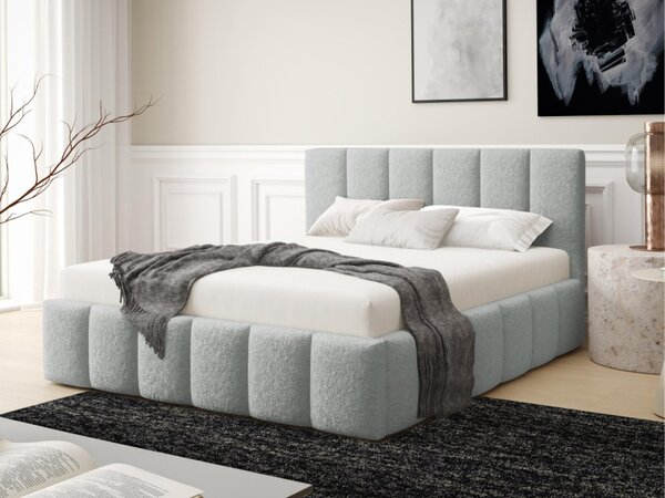 Čalouněná postel s úložným prostorem Taesa Boucle, Rozměr postele: 140 x 200 cm, Barva:: Lambi 04 5903211520808