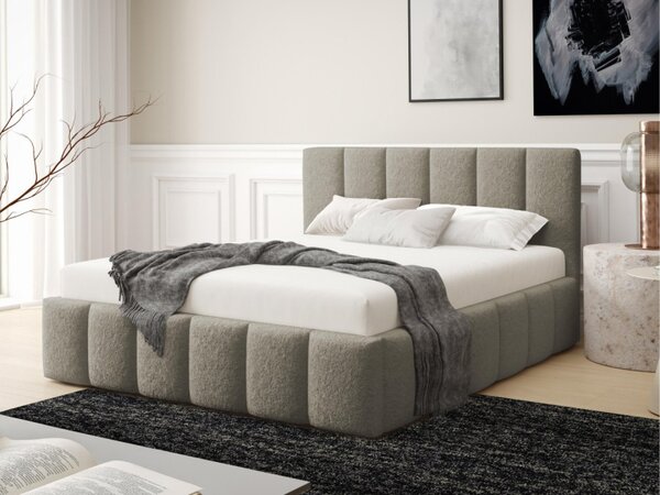 Čalouněná postel s úložným prostorem Taesa Boucle, Rozměr postele: 140 x 200 cm, Barva:: Lambi 04 5903211520808