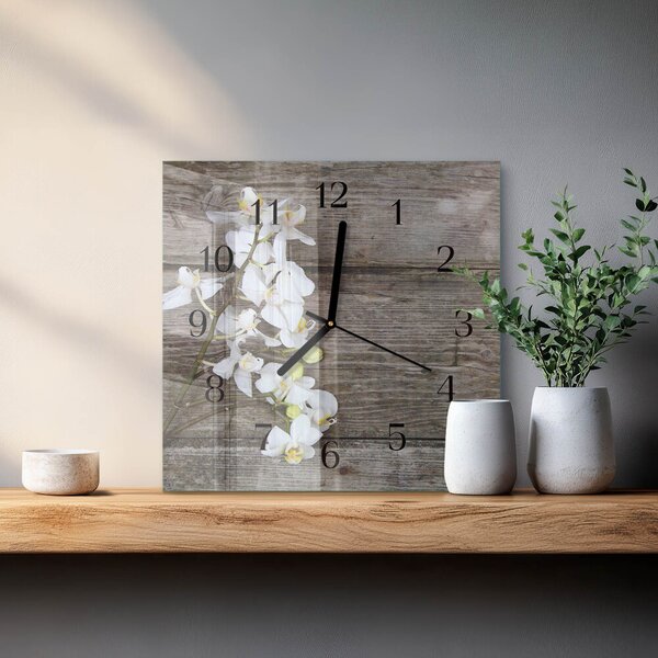 Skleněné hodiny na stěnu Desky zskc-30x30-00176048