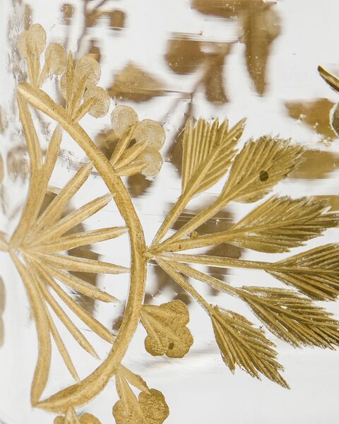 Skleněný svícen Find Clear Gold