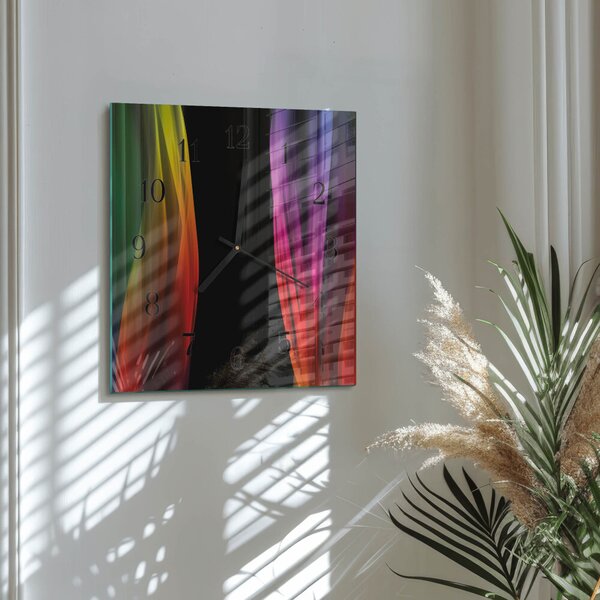 Skleněné hodiny na stěnu Abstrakce zskc-30x30-00176076