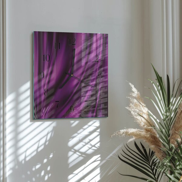 Skleněné hodiny na stěnu Abstrakce zskc-30x30-00176068