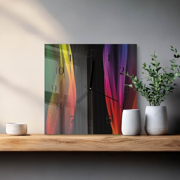 Skleněné hodiny na stěnu Abstrakce zskc-30x30-00176076