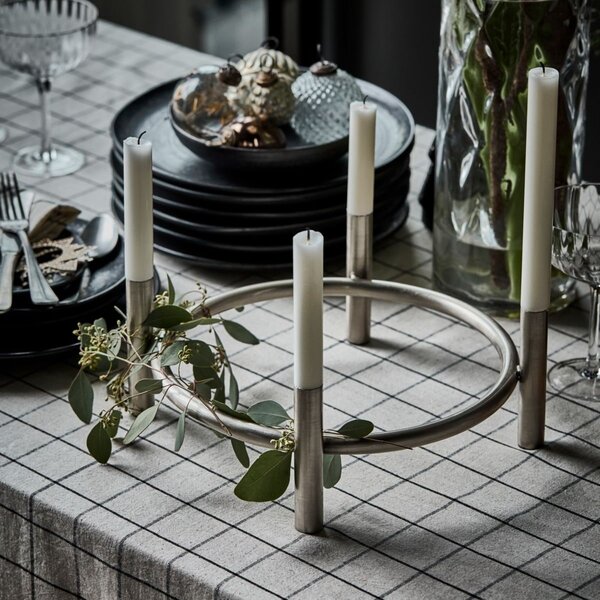 Adventní svícen Maxi Antique Silver Ø 30 cm