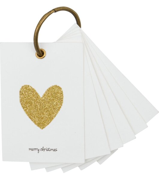 Papírové štítky na dárky Glitr Golden – set 12 ks