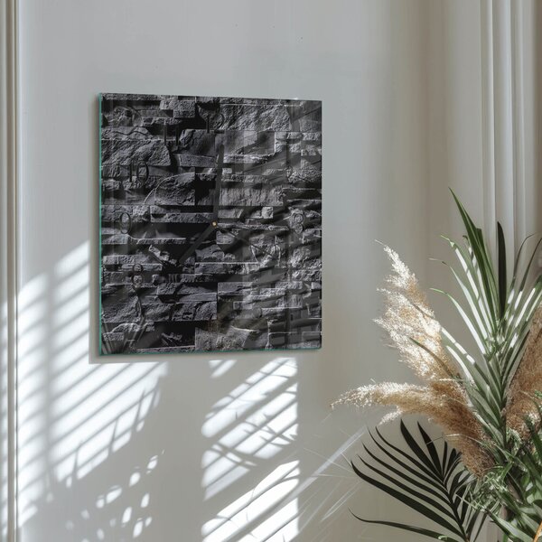 Skleněné hodiny na stěnu Kameny zskc-30x30-00176103