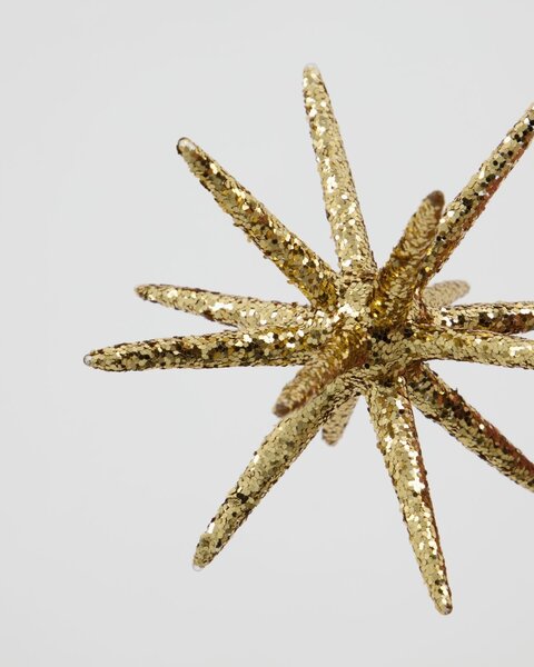 Vánoční ozdoba Spike Small Brown Glitter – set 4 ks