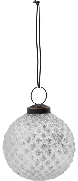 Vánoční ozdoba Snowi Clear Silver – set 4 ks