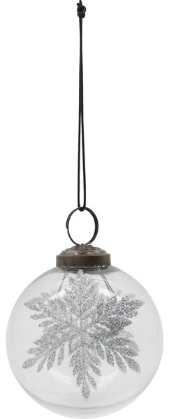 Vánoční ozdoba Snowi Clear Silver – set 4 ks