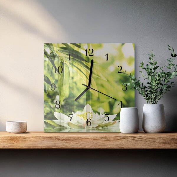 Skleněné hodiny na stěnu Příroda zskc-30x30-00176114
