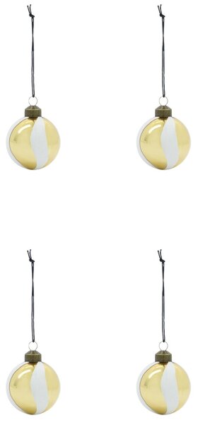 Vánoční ozdoba Twister White Gold – set 4 ks