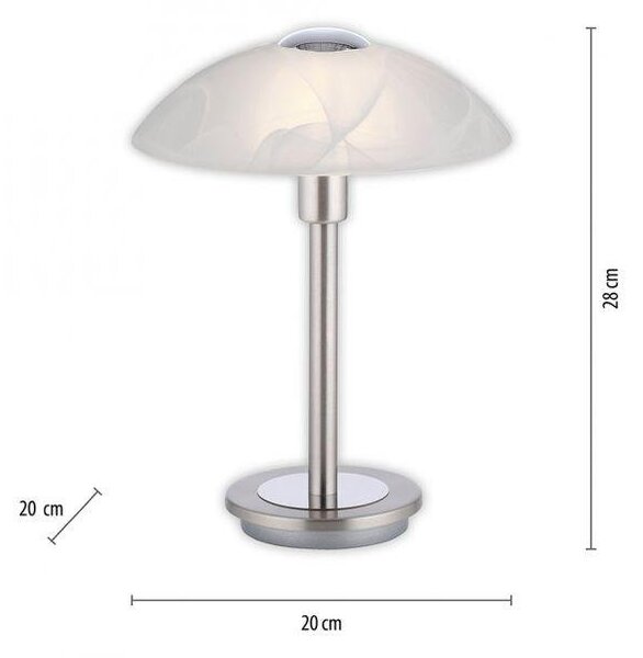 Paul Neuhaus Stolní LED lampa ENOVA, 3W, v. 28 cm, 3000K stmívatelná Barva: Mosaz