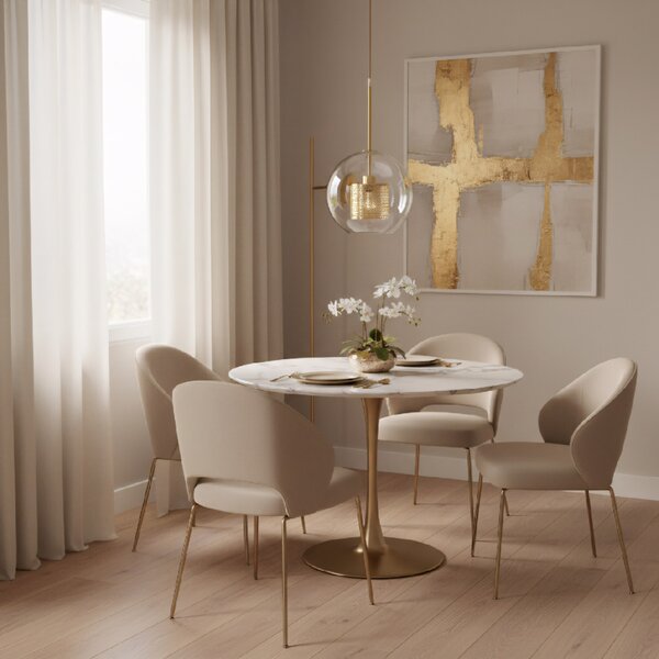Toolight - závěsná skleněná lampa APP555-1CP 25cm, zlatá, OSW-08748