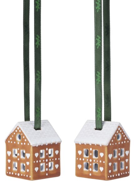 Keramické vánoční ozdoby Gingerbread – set 2 ks