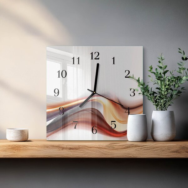 Skleněné hodiny na stěnu Abstrakce zskc-30x30-00176140