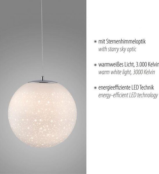 Paul Neuhaus Závěsné LED svítidlo BOLO, 12W, ø 25 cm, 3000K