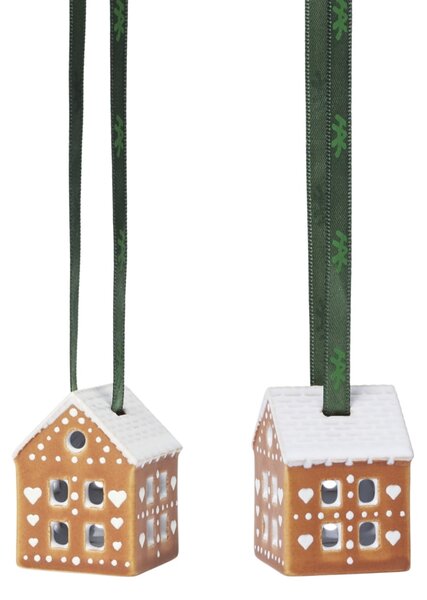 Keramické vánoční ozdoby Gingerbread – set 2 ks