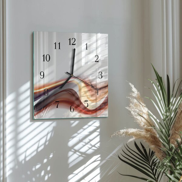 Skleněné hodiny na stěnu Abstrakce zskc-30x30-00176140