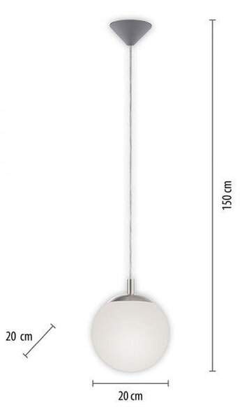 Paul Neuhaus Závěsné LED svítidlo BOLO, 40W, ø 20 cm