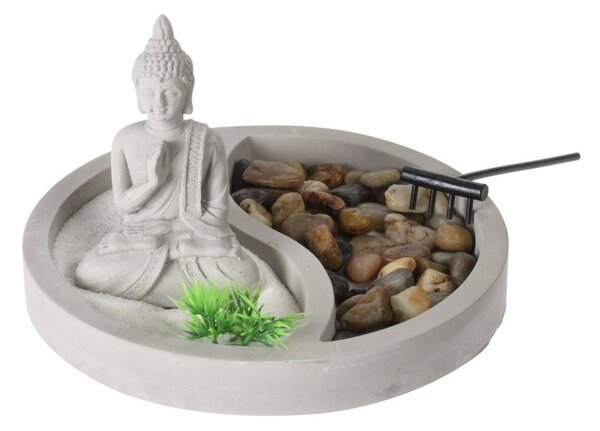 Buddha ZEN garden set Relaxační ZEN sada s figurkou Budhy 19 x 12 cm