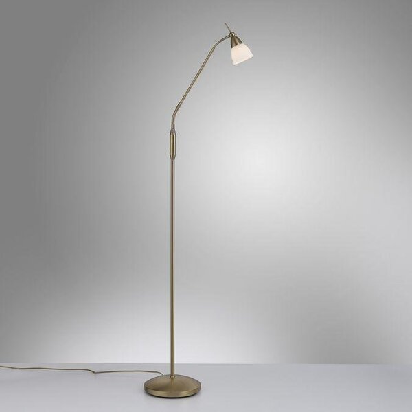 Paul Neuhaus Stojací LED lampa PINO, 3W, v. 163 cm, 3000K stmívatelná, dotykový stmívač Barva: Retro mosaz