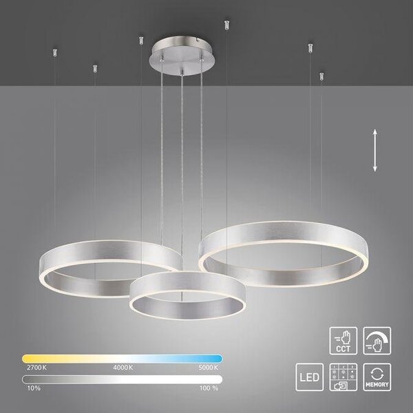 Paul Neuhaus Závěsné LED svítidlo SCULLI, 60W, d. 110 cm, CCT 2700-5000K