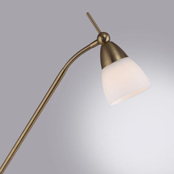 Paul Neuhaus Stojací LED lampa PINO, 3W, v. 163 cm, 3000K stmívatelná, dotykový stmívač Barva: Retro mosaz