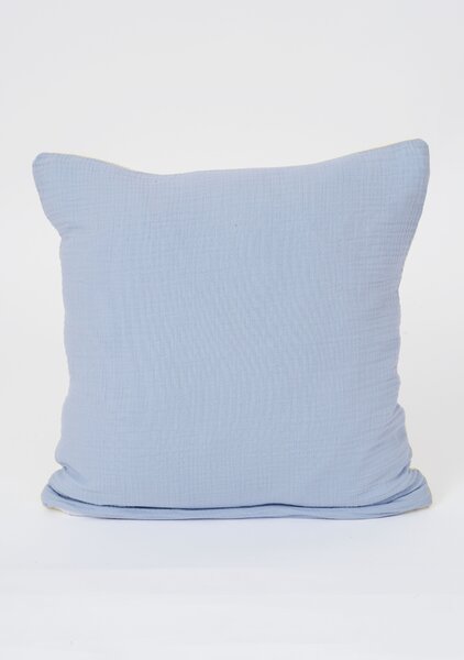 MK Lůžkoviny Mušelínový povlak na polštář 40 x 40 cm - Alexia Duo světle modrá/pastelově žlutá