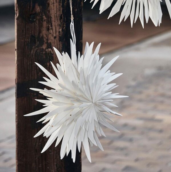 Závěsná papírová hvězda Dust Off White 40 cm