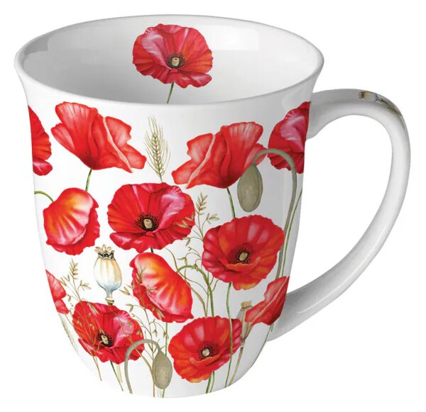 Porcelánový hrnek Máky 400 ml